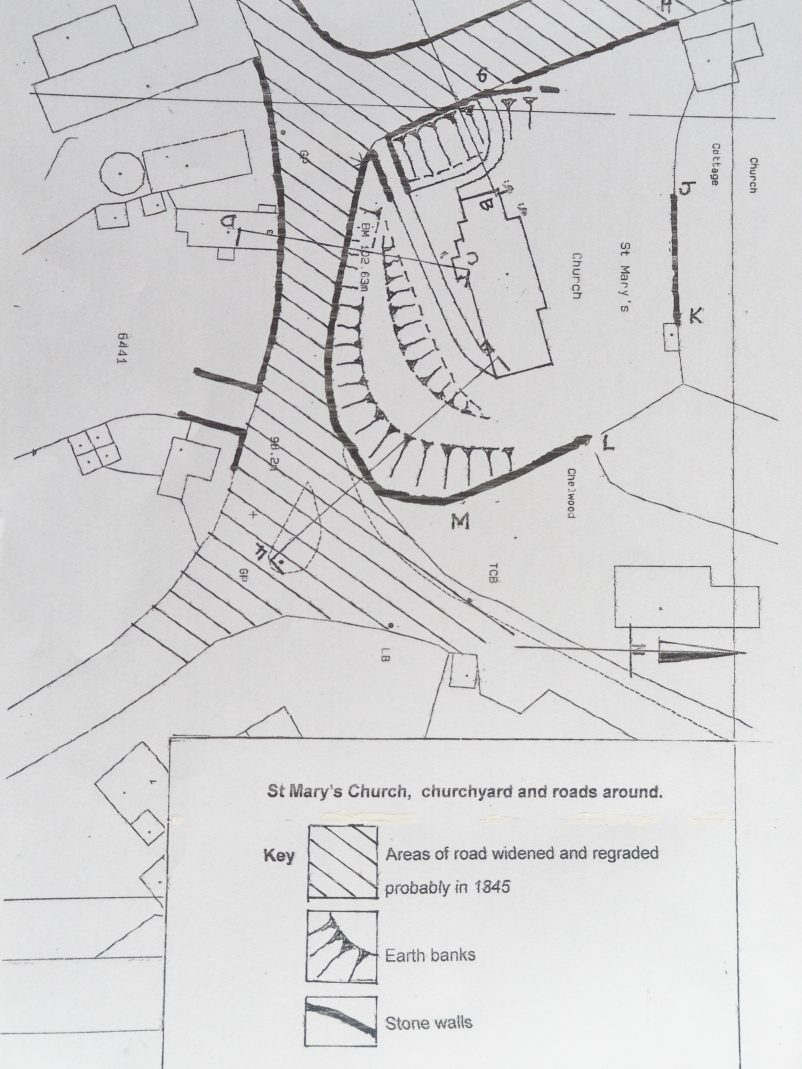 St Marys Churchyard and roads around 